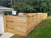 <b>6 foot high Custom Horizontal Cedar Privacy Fence with Gate</b>